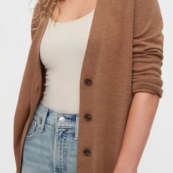 Urban Behavior Brown Button Cardigan - Picture 1 of 7